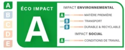 Table Trinquet - 60 x 60 x h. 75 cm - plateau PS 100 % recyclé - piétement époxy