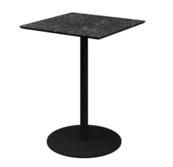 Table Trinquet - 60 x 60 x h. 75 cm - plateau PS 100 % recyclé - piétement époxy