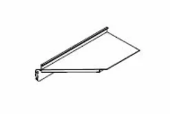 Tablette d'angle Nova - l. 65 x pr. 30,5 cm - métal