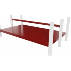 Tablette droite métal Monaco - l. 90 x pr. 51,4 cm - pour double face