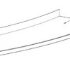 Tablette externe angle 18° Lingo - avec joues