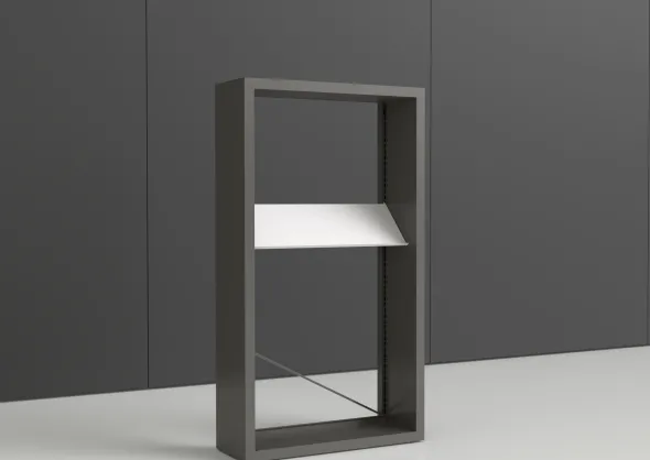 Tablette présentoir Nova - l. 90 x pr. 32 cm - métal