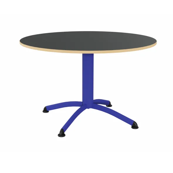 Table Zen - Ø 120 cm - piétement central - plateau stratifié antibruit - chants alaisés