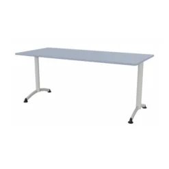 Table Zen - 180 x 80 cm - piétement à dégagement latéral - plateau stratifié - chants ABS
