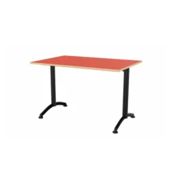 Table Zen - 120 x 80 cm - piétement à dégagement latéral - plateau stratifié - chants alaisés