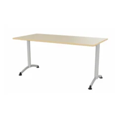 Table Zen - 160 x 80 cm - piétement à dégagement latéral - plateau stratifié - chants alaisés