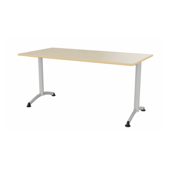 Table Zen - 160 x 80 cm - piétement à dégagement latéral - plateau stratifié - chants alaisés