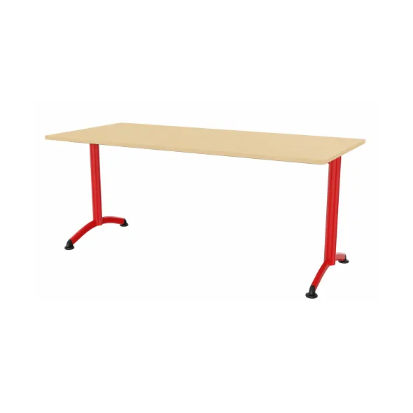 Table Zen - 180 x 80 cm - piétement à dégagement latéral plateau stratifié antibruit - chants alaisés