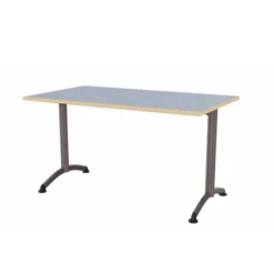 Table Zen - 140 x 80 cm - piétement à dégagement latéral plateau stratifié antibruit - chants alaisés