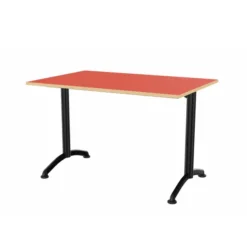 Table Zen - 120 x 80 cm - piétement à dégagement latéral plateau stratifié antibruit - chants alaisés