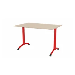 Table Zen - 120 x 80 cm - piétement à dégagement latéral - plateau stratifié - chants ABS