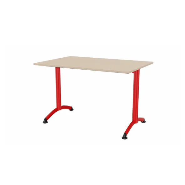 Table Zen - 120 x 80 cm - piétement à dégagement latéral - plateau stratifié - chants ABS
