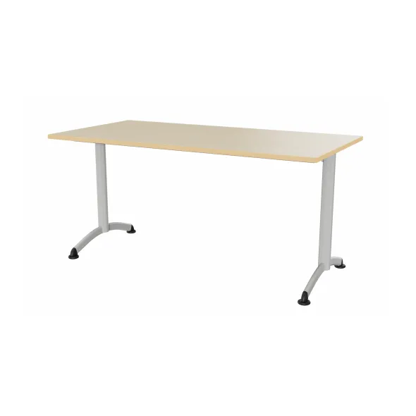 Table Zen - 160 x 80 cm - piétement à dégagement latéral plateau stratifié antibruit - chants alaisés