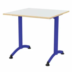 Table Zen - 80 x 80 cm - piétement à dégagement latéral plateau stratifié antibruit - chants alaisés