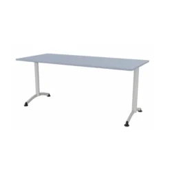 Table Zen - 180 x 80 cm - piétement à dégagement latéral plateau stratifié antibruit - chants ABS