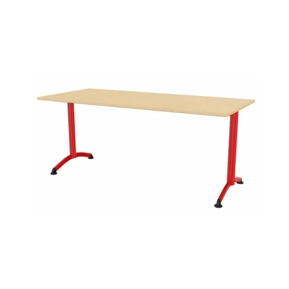 Table Zen - 180 x 80 cm - piétement à dégagement latéral - plateau stratifié - chants alaisés