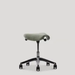 Tabouret assis/debout Pony - assise textile enduit - réglable en hauteur