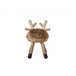 Tabouret Bambi - pieds chêne et noyer