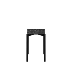 Tabouret bas 4 pieds Mahaut - h. 46 cm- Plastique PEHD 100 % recyclé - piétement époxy