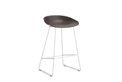 Tabouret haut About A Stool - assise polypropylène - piétement métal - h. d'assise 64 cm