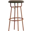 Tabouret haut Assas - assise textile enduit - piétement époxy