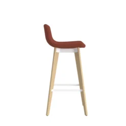 Tabouret haut Cubb - tissu - piétement bois -