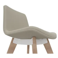 Tabouret haut Cubb - tissu - piétement bois -