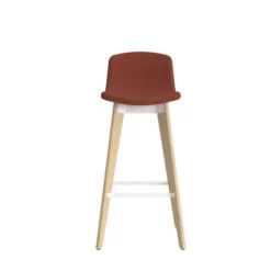 Tabouret haut Cubb - tissu - piétement bois -