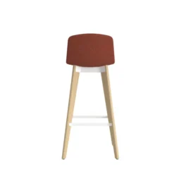 Tabouret haut Cubb - tissu - piétement bois -