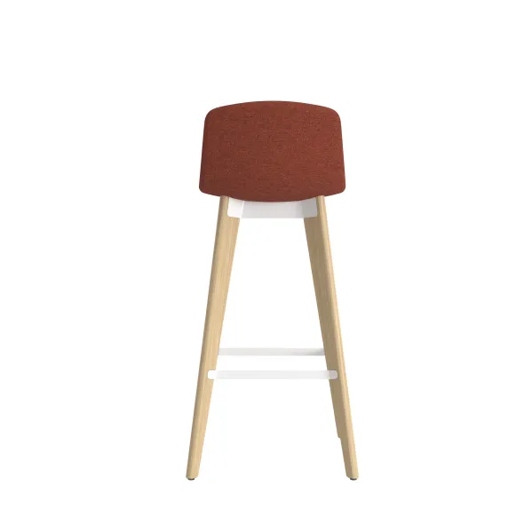 Tabouret haut Cubb - tissu - piétement bois -
