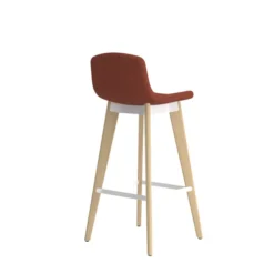 Tabouret haut Cubb - tissu - piétement bois -