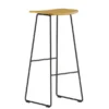 Tabouret haut T06 - assise polypropylène - piétement noir