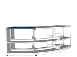 Top de finition laqué pour structure double face angle 18° London