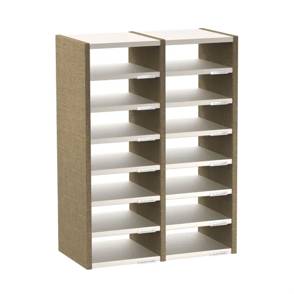 Trieur à cases 2 colonnes Trimod - double face - 14 cases - h. 92 cm - prestation en option