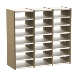 Trieur à cases 3 colonnes Trimod - double face - 21 cases - h. 92 cm - prestation en option