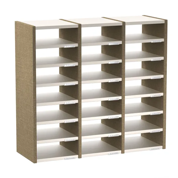 Trieur à cases 3 colonnes Trimod - double face - 21 cases - h. 92 cm - prestation en option