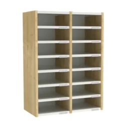 Trieur à cases 2 colonnes Trimod - dos métallique - 14 cases h. 92 cm - prestation en option
