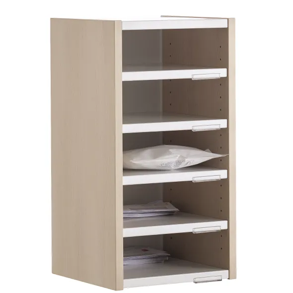 Trieur à cases 1 colonne Trimod - dos métallique - 5 cases - h. 66 cm - prestation en option