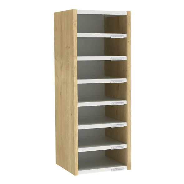 Trieur à cases 1 colonne Trimod - dos métallique - 7 cases - h. 92 cm - prestation en option