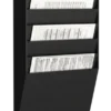 Trieur mural horizontal - polystyrène - 6 cases A4 - noir