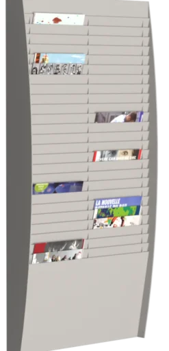 Trieur mural vertical - polystyrène - 50 cases A4 - gris