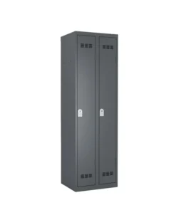 Vestiaire de bureau 2 colonnes serrure à clé ou moraillon