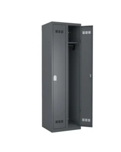 Vestiaire de bureau 2 colonnes serrure à clé ou moraillon
