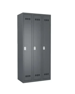 Vestiaire de bureau 3 colonnes serrure à clé ou moraillon