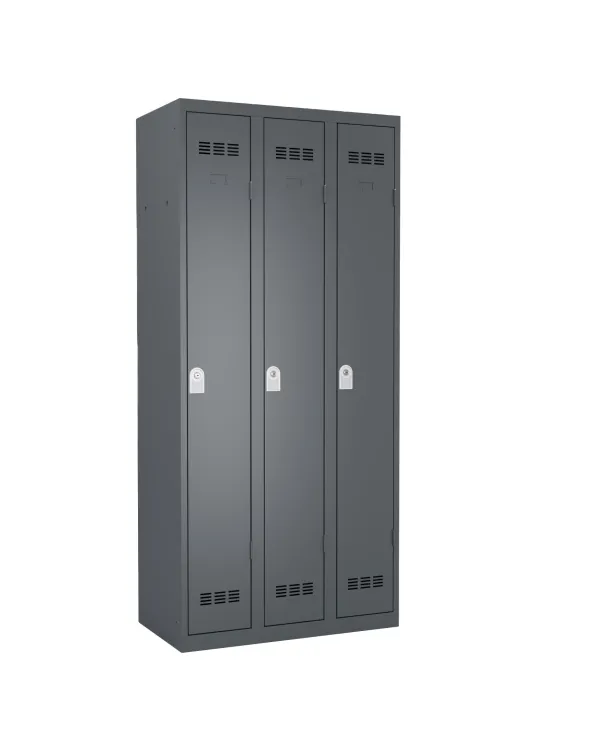 Vestiaire de bureau 3 colonnes serrure à clé ou moraillon