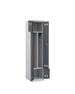 Vestiaire gain de place portes en L - 1 colonne - serrure à clé ou moraillon