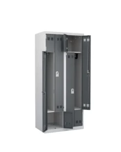 Vestiaire gain de place portes en L - 2 colonnes - serrure à clé ou moraillon