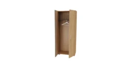 Vestiaire mélaminé Epure - h. 197 x l. 80 cm - penderie - portes battantes