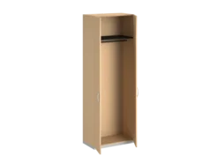Vestiaire mélaminé FrameOne II - l. 80 x h. 229 cm - penderie - portes battantes - 1 tablette porte-cintre