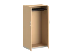 Vestiaire mélaminé FrameOne II - l. 80 x h. 154 cm - penderie - portes battantes - 1 tablette porte cintre
